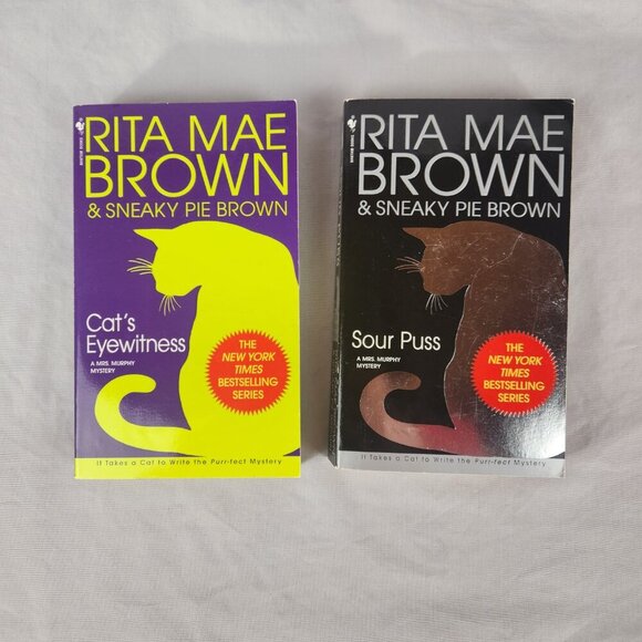 LOT 2 Rita Mae Brown and Sneaky Pie Brown Paperback Mystery Series Books 13, 14 - Picture 2 of 3